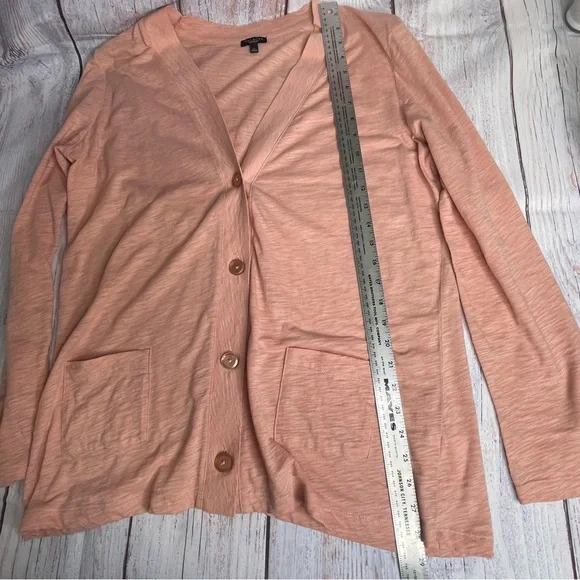 Talbots Peach Cardigan Size XL V-Neck Lightweight Cotton BOHO Grandpacore - Picture 10 of 12